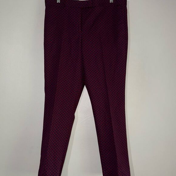 Ann Taylor Maroon and Blue Polka Dot Trousers - Picture 1 of 11